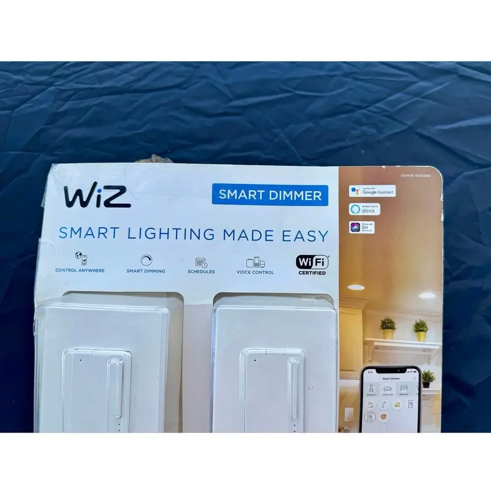 WiZ Smart Dimmer Switch 2-Pack WiFi Alexa Google Assistant Siri Open Box